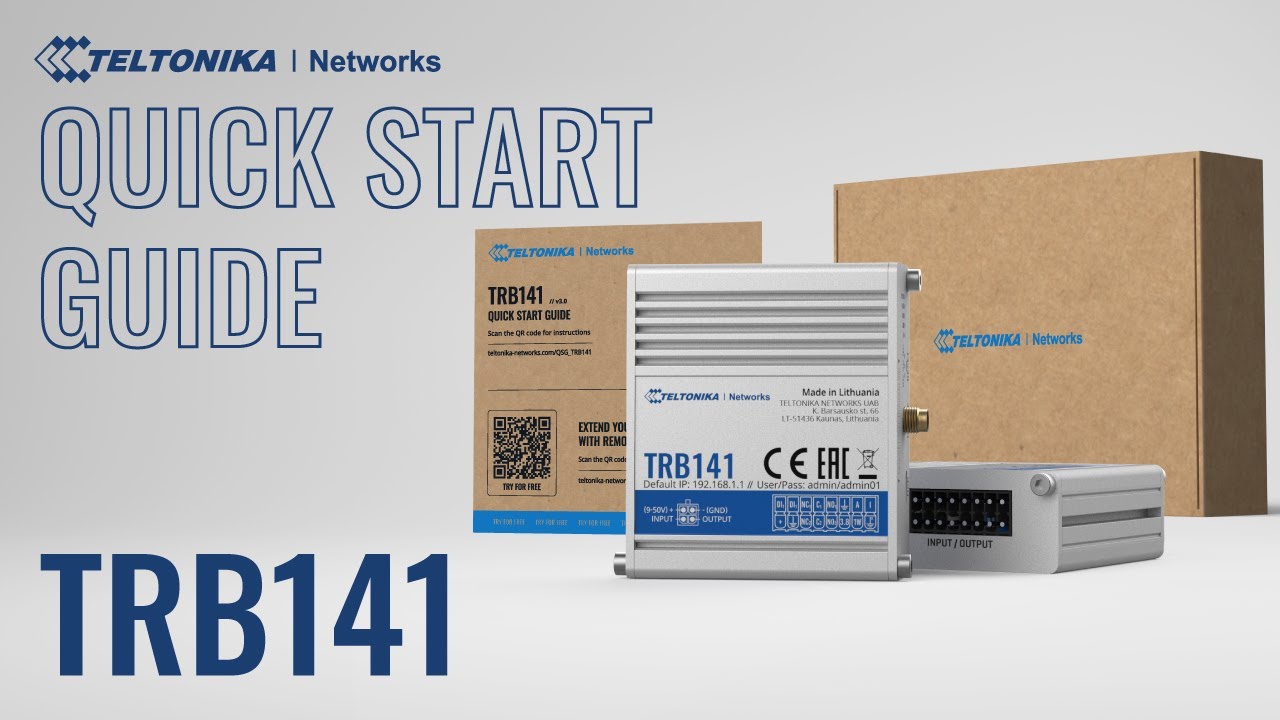 Quick Start Guide | Teltonika TRB141 Gateway