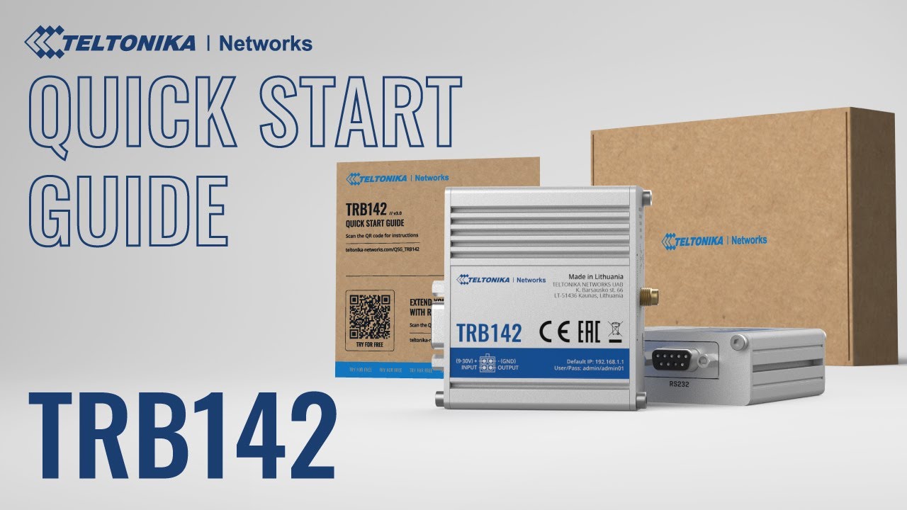Quick Start Guide | Teltonika TRB142 Gateway