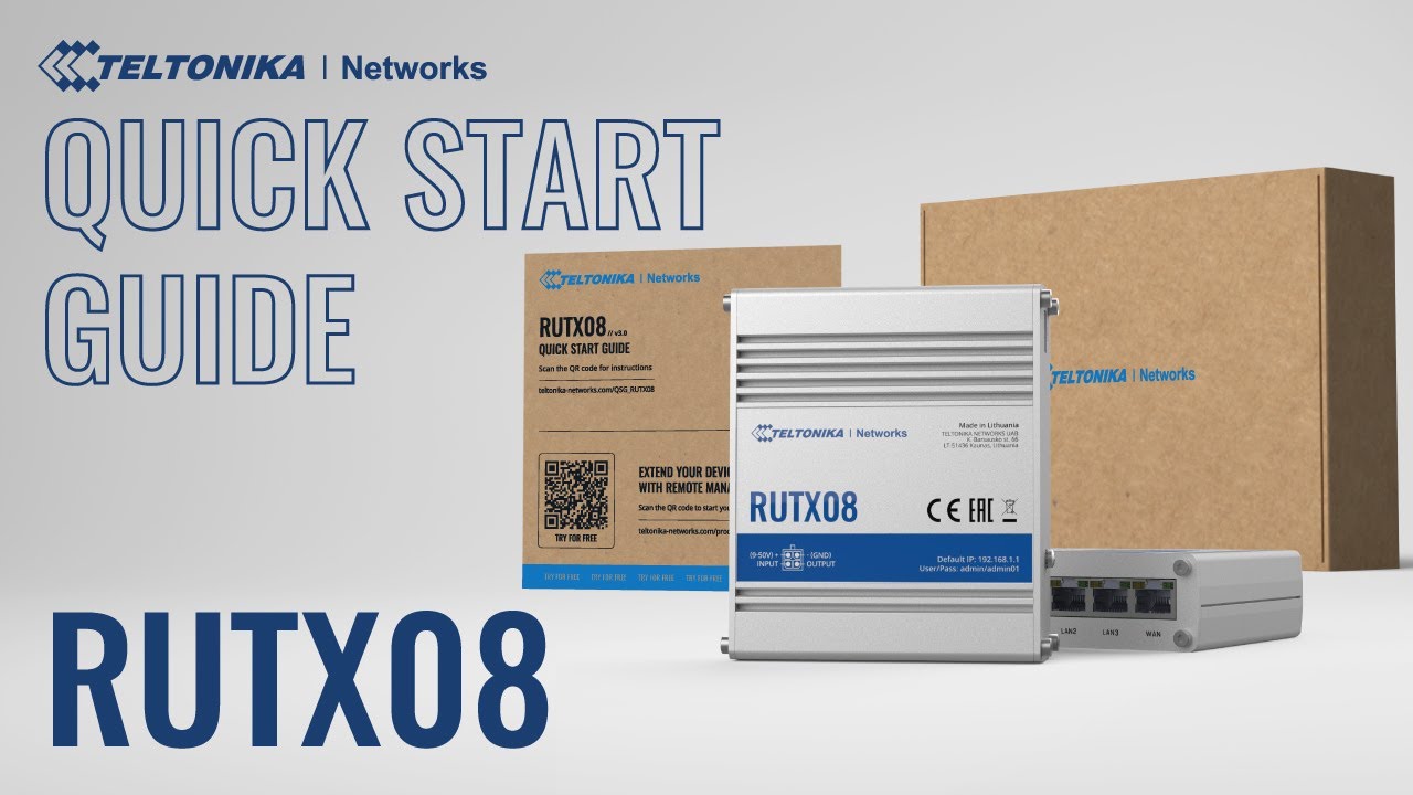 Quick Start Guide | Teltonika Networks RUTX08 Router