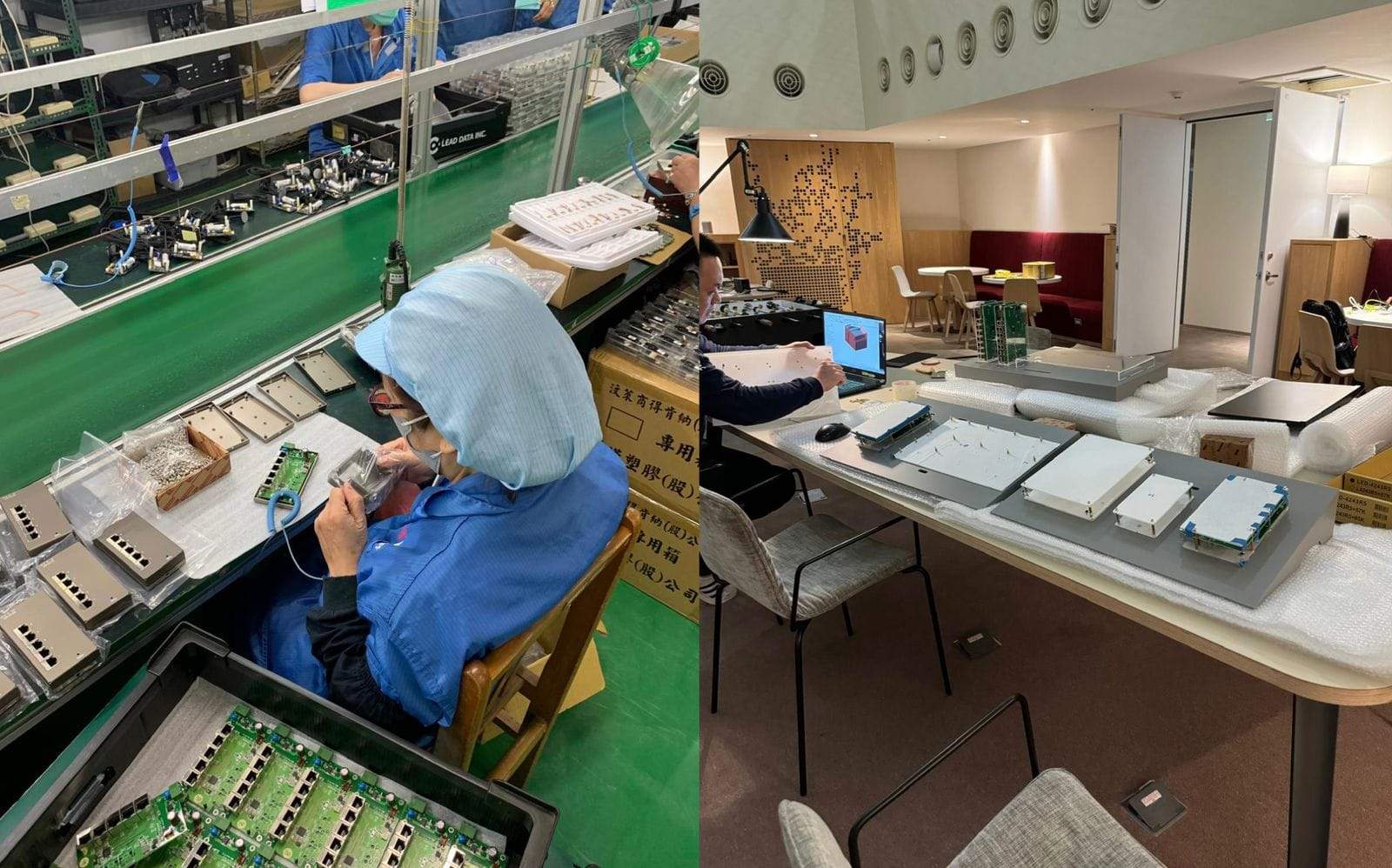 Product being assembled in Taiwan center 