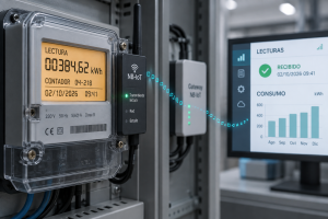 Contador elu00e9ctrico muestra su lectura y transmite datos al panel de consumo: cu00f3mo funciona la telelectura de contadores.